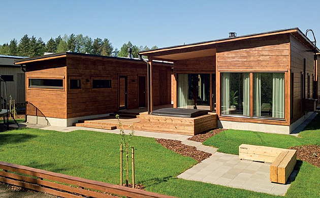 Srubový dům jako luxusní bydlení, nechybí v něm ani mramor. Podívejte se