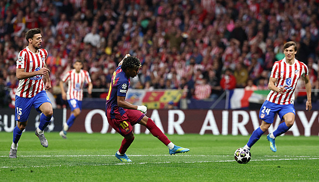 ONLINE: Yamal trestá hned na úvod chybu Atlética, dvoubrankový náskok hájí i PSG